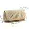 Metallic Ruched Evening Bags Small Envelope Shaped Box Purse for Party Wedding Event Luxury Handbag for Women
