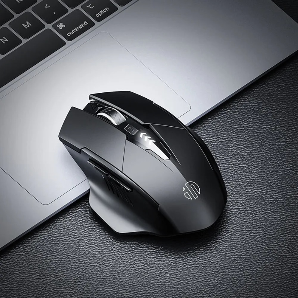 Ergonomic Wireless Mouse Rechargeable Silent Power Display Universal For Laptop Desktop 0