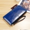 Vintage PU Leather Clutch Wallet For Women Large Capacity Phone Purse Ladies Wristband Card Holder 1
