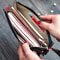 Vintage PU Leather Clutch Wallet For Women Large Capacity Phone Purse Ladies Wristband Card Holder 3