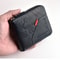 Short Male Card Holder Wallet, PU Wax Oil Skin Purse, Zipper Around Coin Purse