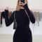 Stretchy Black Bandage Mini Dress Turtleneck Autumn Party Mini Dresses Autumn Black Skinny Stretchy Party Vestidos