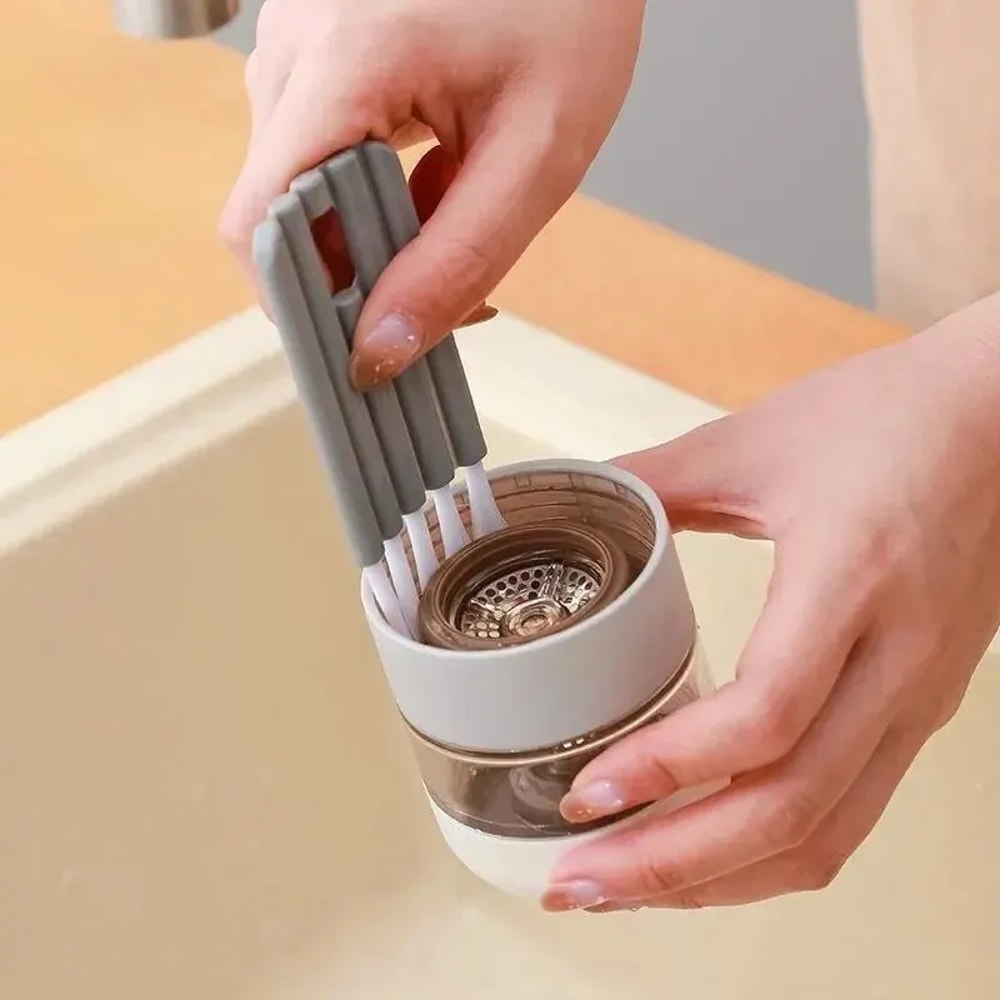 Cup Cover Groove Brush Multifunctional Flexible Bottle Gap Cleaner Soft Bristles Household Cleaning