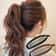Elegant High Skull Top Large Hair Volume Amber Twist Clip Ponytail 0