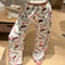 Sanrio Anime Womens Pajama Pants Hello Kitty Pajamas Pants Cartoon Fashion Home Sleepwear Trousers 4