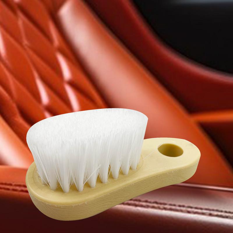 Ergonomic Car Interior Cleaning Brush, Soft Wool Detail Brush for Tight Spaces, Ideal for Car Seats