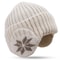 Winter Knitted Hat Plush Warm New Outdoor Women Men Faux Fur Lined Bomber Hats Peaked Cap Fashion 3