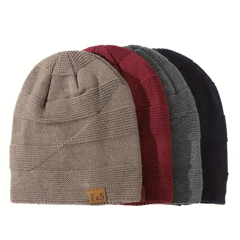 Warm Winter Beanie Cap For Men And Women Fur Lined Slouchy Hat 2