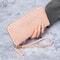 Women's Korean Version Long Wallet with Mobile Phone Bag, Simple Zipper Wallet, Tassel Handbag