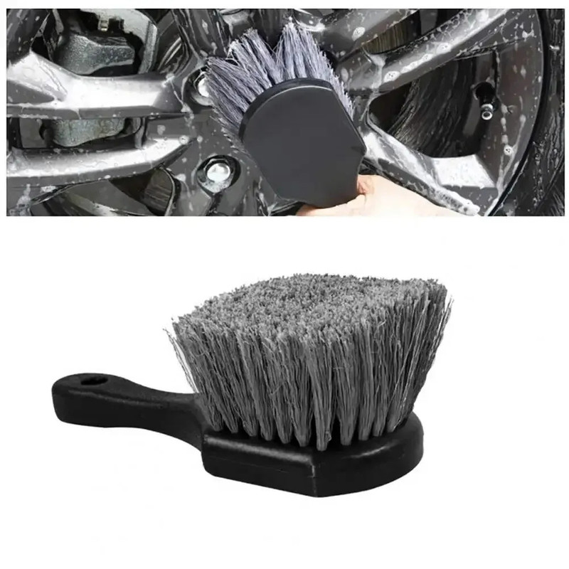 Wheel Cleaning Brush for Car, Tire Rim Detail Brush, Ergonomic Brush Set for Vehicles Cleaning and Maintenance