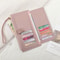 Womens Wallet Ultra Thin Mini PU Leather Coin Purse Multifunctional Long Card Bag Handheld Credit C 1