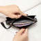 Womens Wallet Ultra Thin Mini PU Leather Coin Purse Multifunctional Long Card Bag Handheld Credit C 2