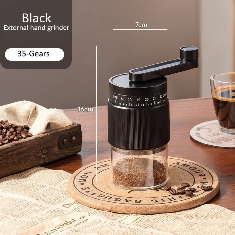 External Adjustable Coffee Bean Grinder Gears Manual Burr Coffee Grinder Professional FoodGrade Cer 1
