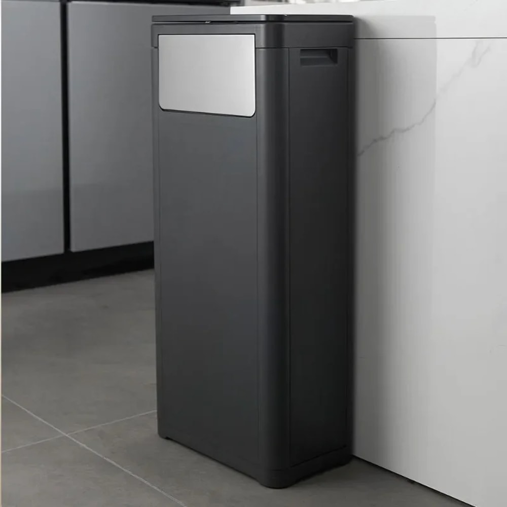 Rectangular Kitchen Wastebasket With Anti Odor And Recycling Features Trash Can Storage Kitchen Was 1