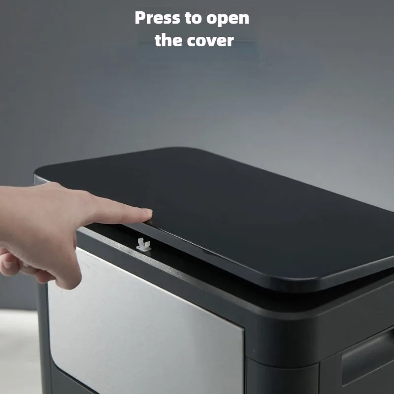 Rectangular Kitchen Wastebasket With Anti Odor And Recycling Features Trash Can Storage Kitchen Was 3