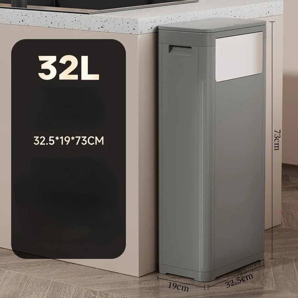 Rectangular Kitchen Wastebasket With Anti Odor And Recycling Features Trash Can Storage Kitchen Was 10