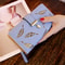 PU Leather Phone Purse Ladies Fashion Wallet Female Hollow Leaves Clutch Handbag Coin Card Holders 2