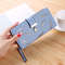 PU Leather Phone Purse Ladies Fashion Wallet Female Hollow Leaves Clutch Handbag Coin Card Holders 7