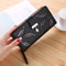 PU Leather Phone Purse Ladies Fashion Wallet Female Hollow Leaves Clutch Handbag Coin Card Holders 6