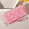 Chic Vintage Double Layer Clutch Wallet Retro Zipper Coin Purse Wristlet Fashionable Womens Acce 3