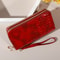 Chic Vintage Double Layer Clutch Wallet Retro Zipper Coin Purse Wristlet Fashionable Womens Acce 6
