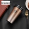 Portable Office Coffee Cup, Double-layer Vacuum Thermos, New American Simple Large-capacity Mug with Rope