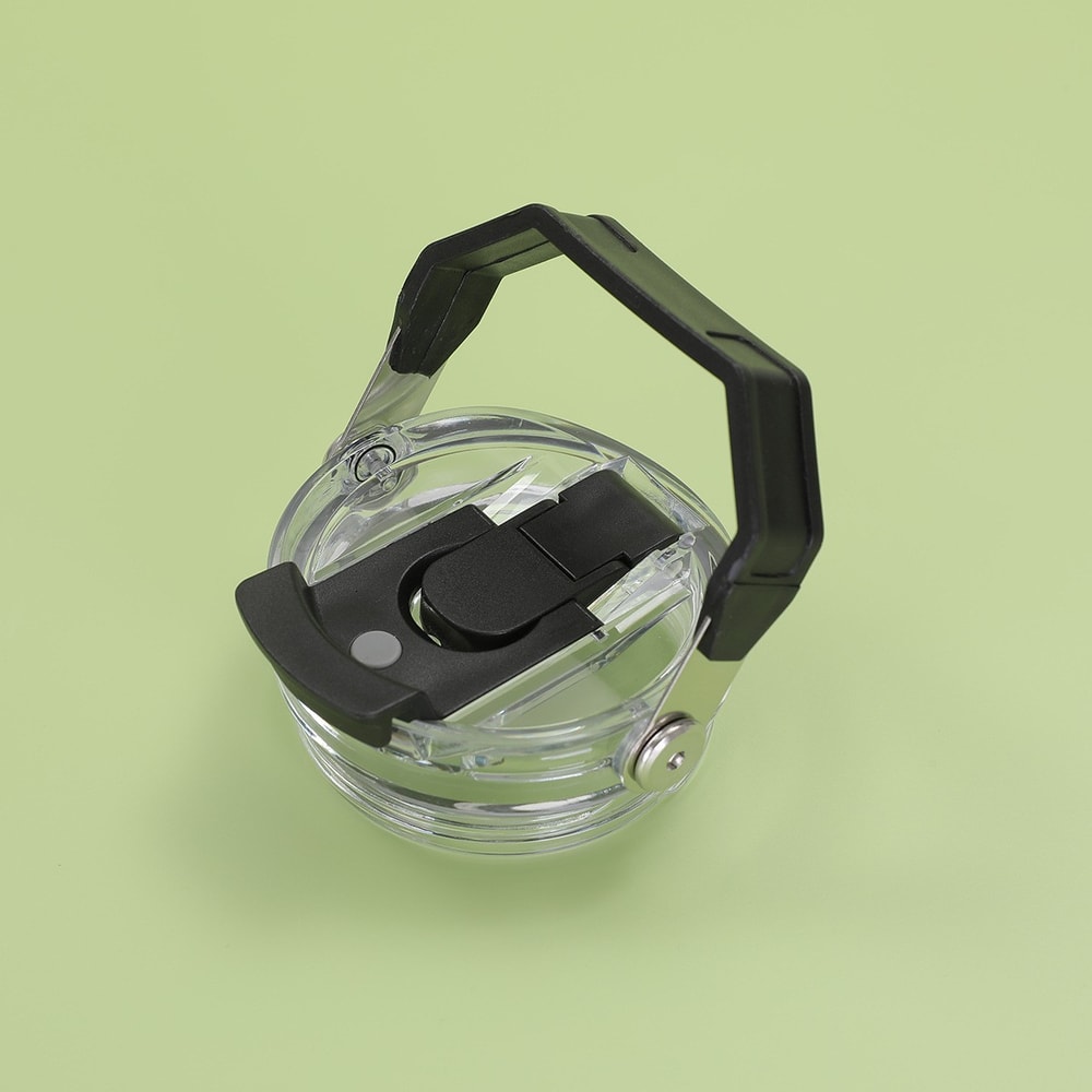 LeakProof Car Cup Portable Handle Double Drinking Cap Transparent With Straw High Appearance Level 3