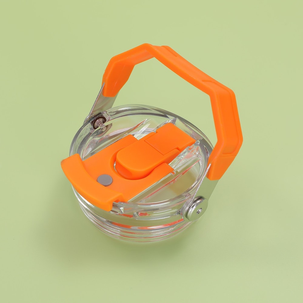 LeakProof Car Cup Portable Handle Double Drinking Cap Transparent With Straw High Appearance Level 5