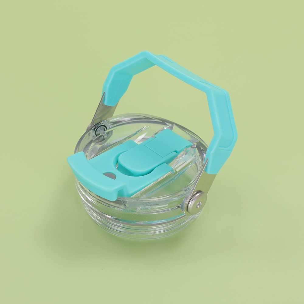 LeakProof Car Cup Portable Handle Double Drinking Cap Transparent With Straw High Appearance Level 7