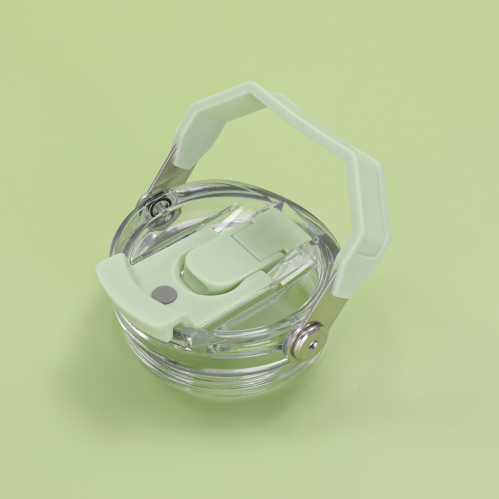 LeakProof Car Cup Portable Handle Double Drinking Cap Transparent With Straw High Appearance Level 8