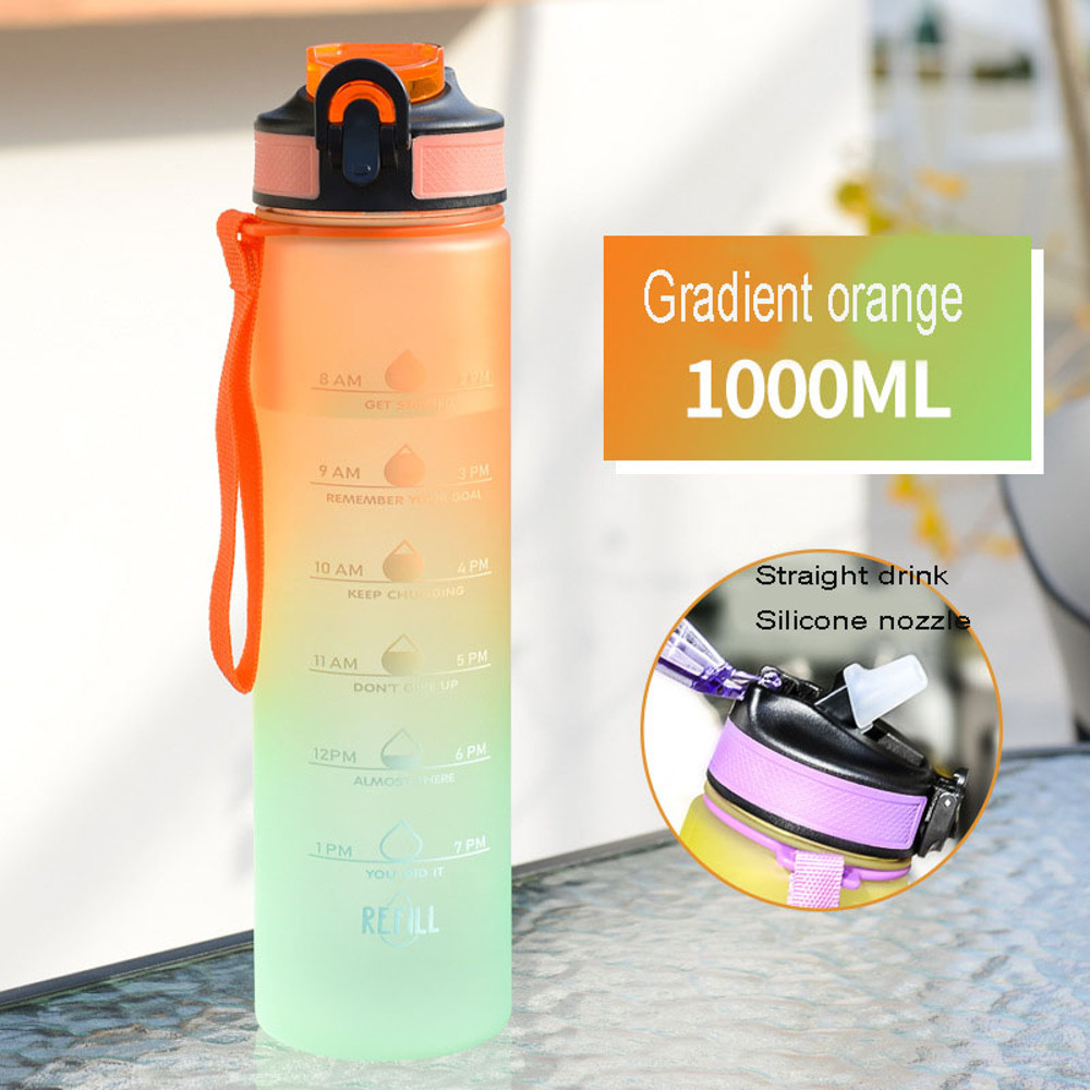 Portable Plastic Water Cup Summer Sports Cup With Rope Large Capacity Cup For Men And Women 6