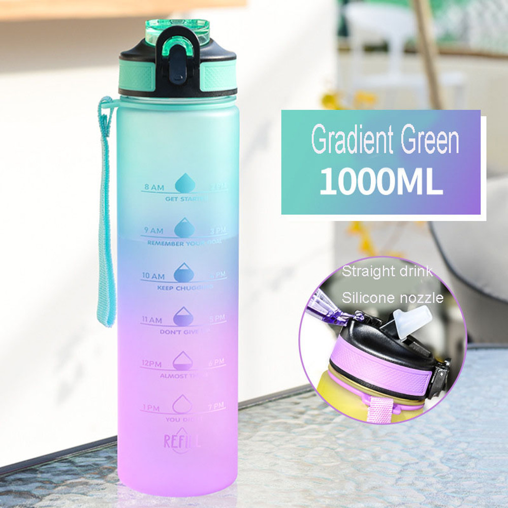 Portable Plastic Water Cup Summer Sports Cup With Rope Large Capacity Cup For Men And Women 1