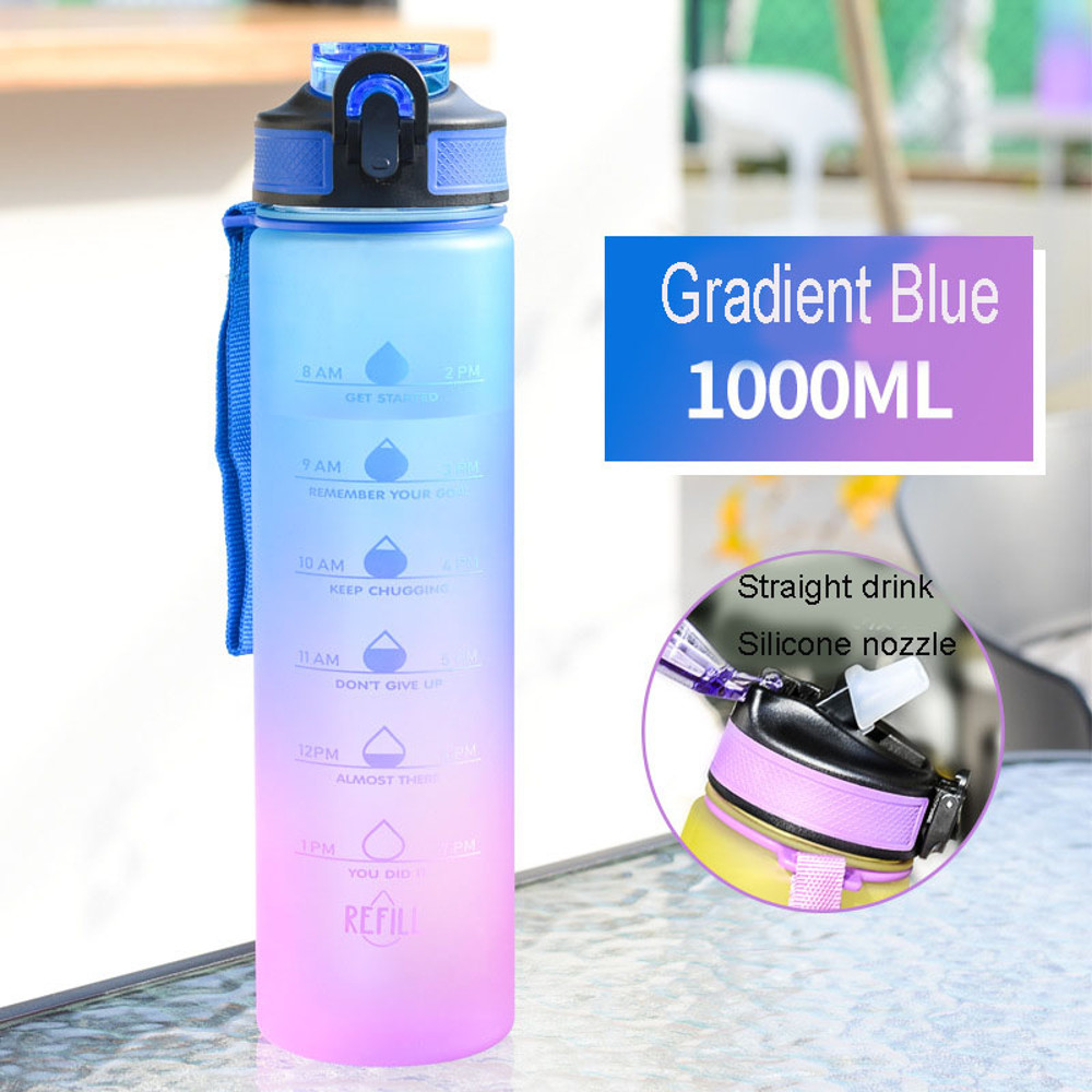 Portable Plastic Water Cup Summer Sports Cup With Rope Large Capacity Cup For Men And Women 2