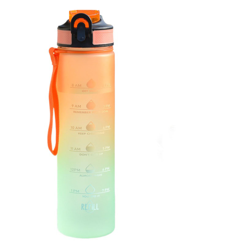 Portable Plastic Water Cup Summer Sports Cup With Rope Large Capacity Cup For Men And Women 0