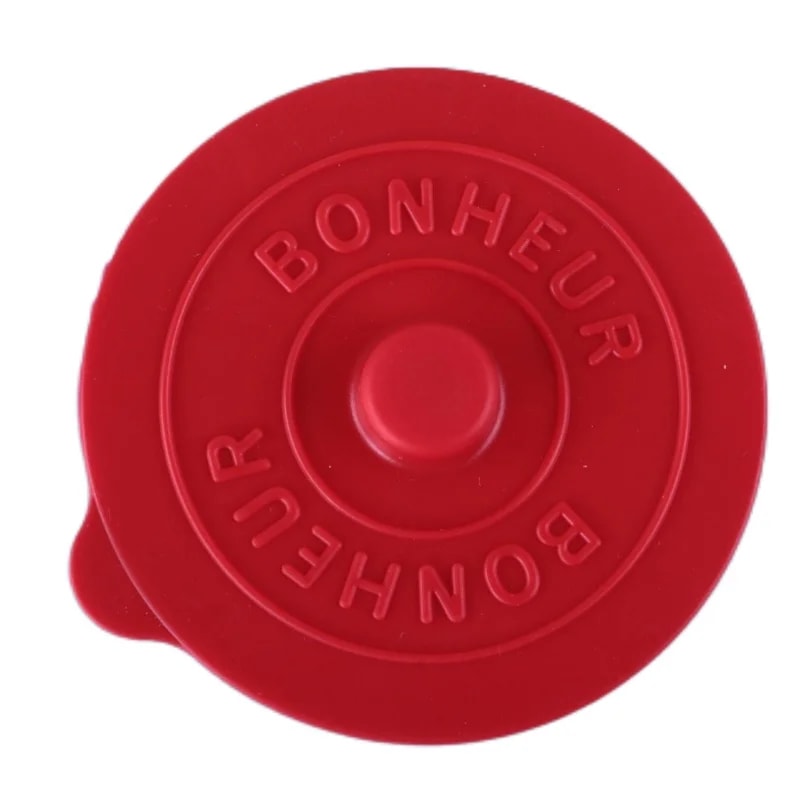 Round Creative Water Cup Lid, Simple Silicone Rubber Cover with Concave Embossed Letters, Leak-Proof