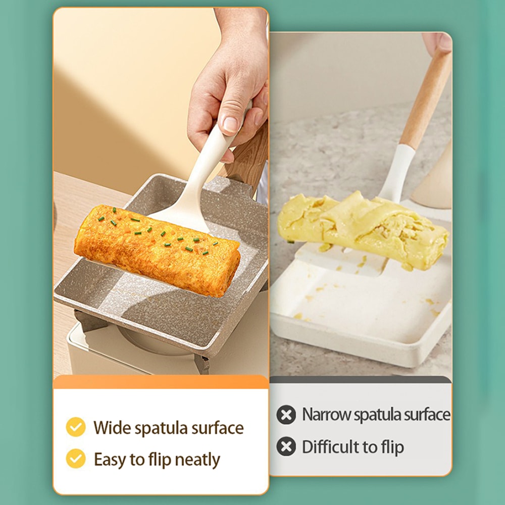 Kitchen Utensils Silicone Spatula Scraper Nonstick Frying Pan Heat Resistant Pancake Baking Scoop 4