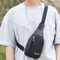 Leather Crossbody Sling Bag For Men Fashion Business Chest Bag Vintage Messenger Pack 4