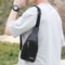 Leather Crossbody Sling Bag For Men Fashion Business Chest Bag Vintage Messenger Pack 5