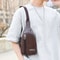 Leather Crossbody Sling Bag For Men Fashion Business Chest Bag Vintage Messenger Pack 6