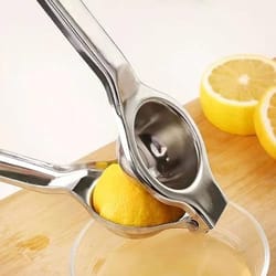 manual citrus press lemon squeezer, stainless steel fruit juicer for kitchen, orange juice press
