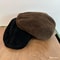 Vintage Faux Suede Newsboy Cap Fall Winter Unisex Hat Classic British Style For Women Men Vintage F 5
