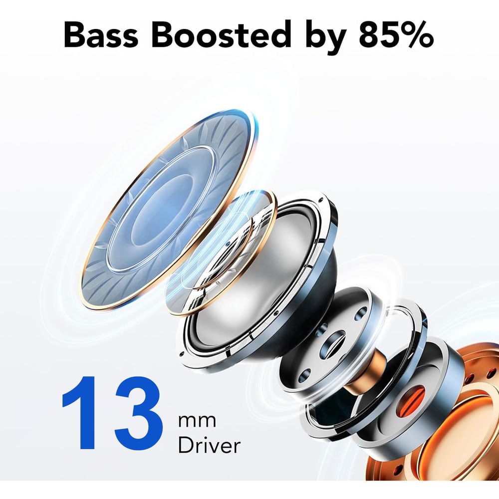 Bluetooth Wireless Earbuds 50H Playtimes ENC Noise Reduction QuadMic Call 3