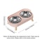 Fashionable Stainless Steel Dog and Cat Double Bowl, Large Capacity, Colorful Dopamine Pet Feeder
