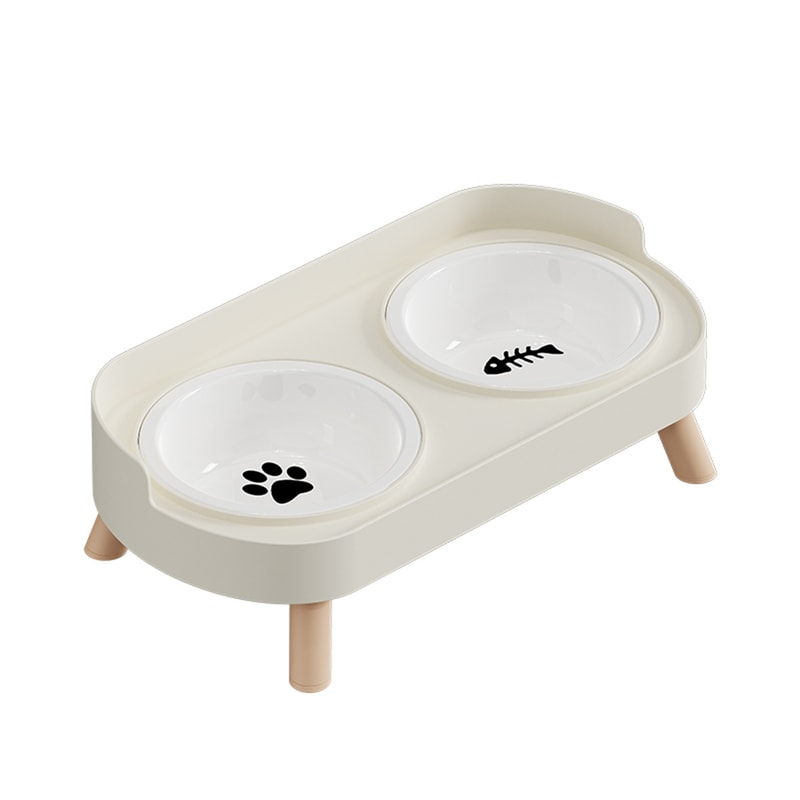 Fashionable Stainless Steel Dog and Cat Double Bowl, Large Capacity, Colorful Dopamine Pet Feeder