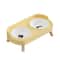 Fashionable Stainless Steel Dog and Cat Double Bowl, Large Capacity, Colorful Dopamine Pet Feeder