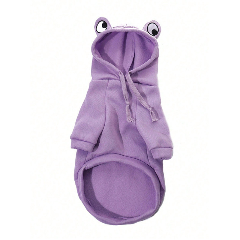 Cute Frog Pet Sweater Green Dog Hoodie For Small Dogs Fun Design Keep Your Pup Cozy And Stylish 7