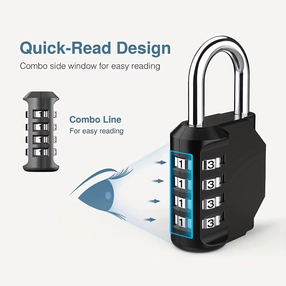 Waterproof Outdoor Padlock Digit Combination Lock For Gym Sports Locker School Toolbox 1