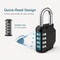 Waterproof Outdoor Padlock Digit Combination Lock For Gym Sports Locker School Toolbox 1