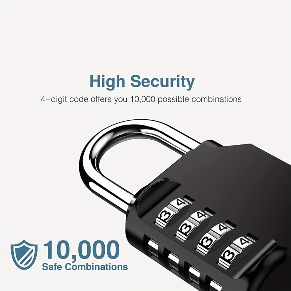 Waterproof Outdoor Padlock Digit Combination Lock For Gym Sports Locker School Toolbox 2