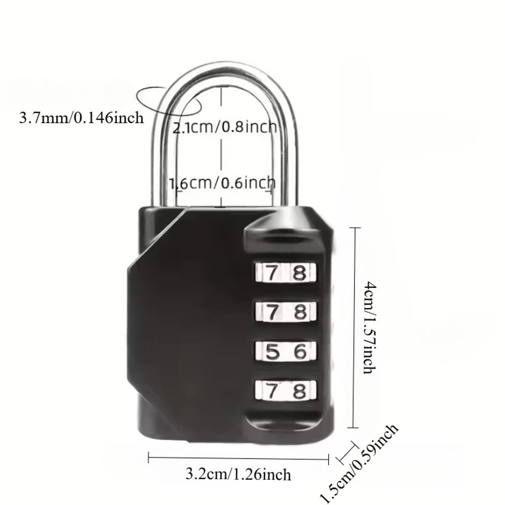 Waterproof Outdoor Padlock Digit Combination Lock For Gym Sports Locker School Toolbox 5